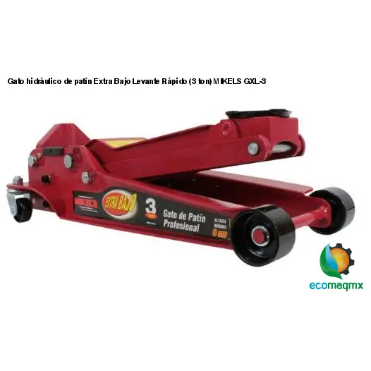 Gato hidráulico de patín Extra Bajo Levante Rápido (3 ton) MIKELS GXL-3