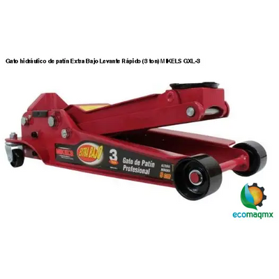 Gato hidráulico de patín Extra Bajo Levante Rápido (3 ton) MIKELS GXL-3