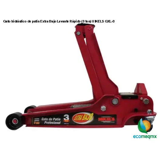 Gato hidráulico de patín Extra Bajo Levante Rápido (3 ton) MIKELS GXL-3