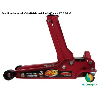 Gato hidráulico de patín Extra Bajo Levante Rápido (3 ton) MIKELS GXL-3