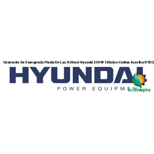 Generador De Emergencia Planta De Luz A Diesel Hyundai 25 KW