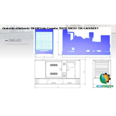 Generador estacionario 134 KW Motor Cummins TDKGE190CUM TDK MACHINERY