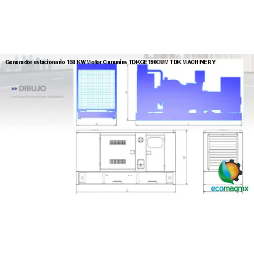 Generador estacionario 134 KW Motor Cummins TDKGE190CUM TDK MACHINERY