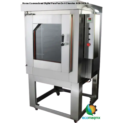 Horno Convencional Digital Para Pan De 6 Charolas