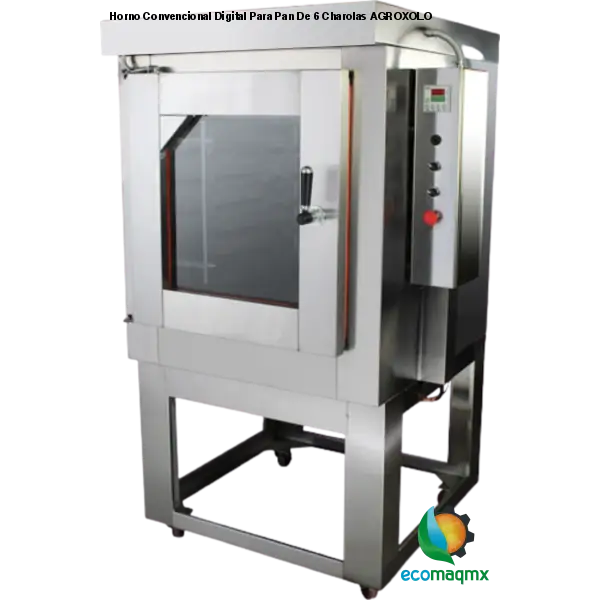 Horno Convencional Digital Para Pan De 6 Charolas