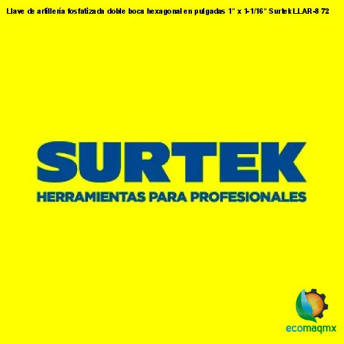 Llave de artillería fosfatizada doble boca hexagonal en
