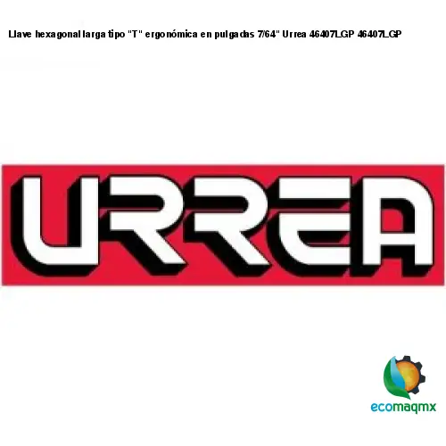 Llave hexagonal larga tipo T ergonómica en pulgadas 7/64