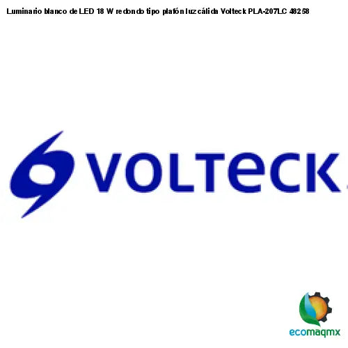 Luminario blanco de LED 18 W redondo tipo plafón luz cálida