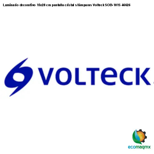 Luminario decorativo 15x28 cm pantalla cristal s/lámparas