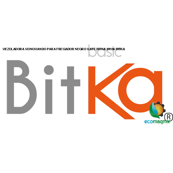 MEZCLADORA MONOMANDO PARA FREGADOR NEGRO MATE BITKA 20156