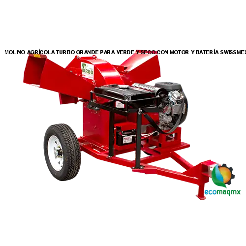 MOLINO AGRÍCOLA TURBO GRANDE PARA VERDE Y SECO CON MOTOR Y
