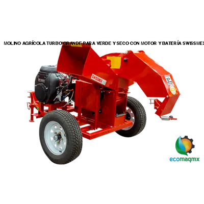 MOLINO AGRÍCOLA TURBO GRANDE PARA VERDE Y SECO CON MOTOR Y