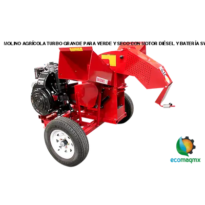 MOLINO AGRÍCOLA TURBO GRANDE PARA VERDE Y SECO CON MOTOR