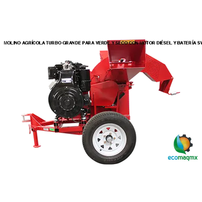MOLINO AGRÍCOLA TURBO GRANDE PARA VERDE Y SECO CON MOTOR