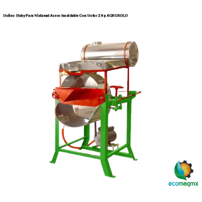 Molino  Baby Para Nixtamal Acero Inoxidable Con Motor 2 Hp
