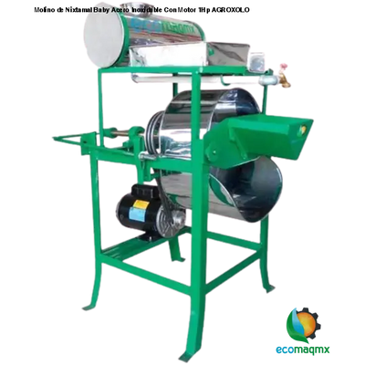 Molino de Nixtamal Baby Acero Inoxidable Con Motor 1 Hp AGROXOLO