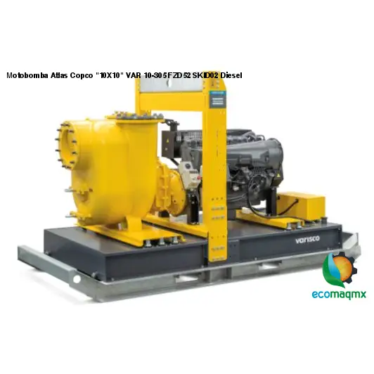 Motobomba Atlas Copco 10X10 VAR 10-305 FZD52 SKID02 Diesel