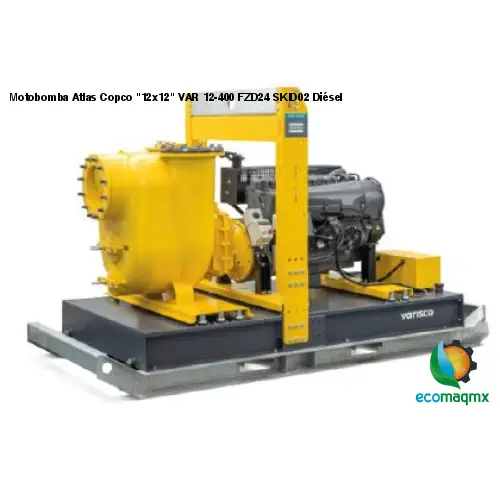 Motobomba Atlas Copco 12x12 VAR 12-400 FZD24 SKID02 Diésel