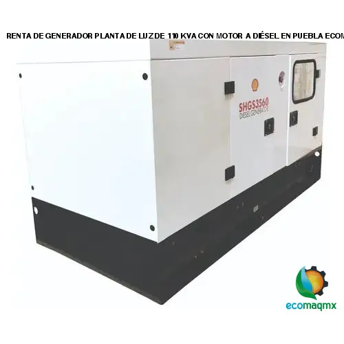 RENTA DE GENERADOR PLANTA DE LUZ DE 110 KVA CON MOTOR