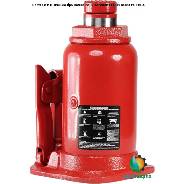 Renta Gato Hidráulico tipo Botella de 12 Toneladas ECOMAQMX