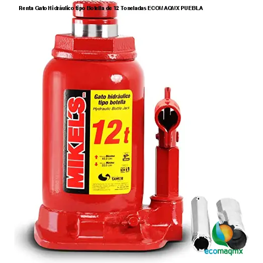 Renta Gato Hidráulico tipo Botella de 12 Toneladas ECOMAQMX