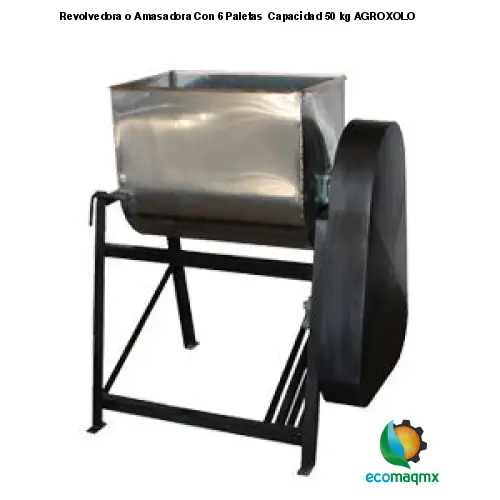 Revolvedora o Amasadora Con 6 Paletas Capacidad 50 kg