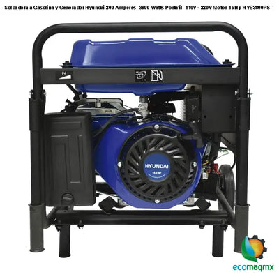 Soldadora a Gasolina y Generador Hyundai 200 Amperes 3800