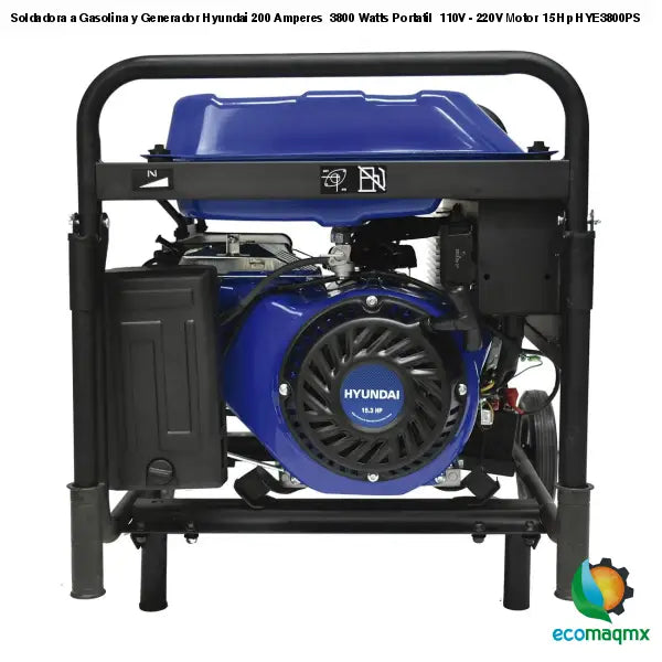 Soldadora a Gasolina y Generador Hyundai 200 Amperes 3800