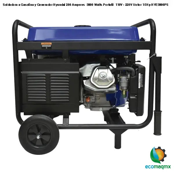 Soldadora a Gasolina y Generador Hyundai 200 Amperes 3800