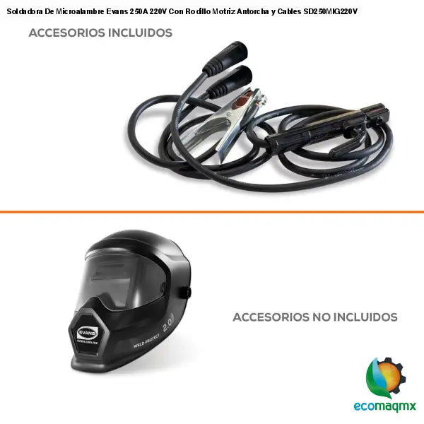 Soldadora De Microalambre Evans 250A 220V Con Rodillo Motriz