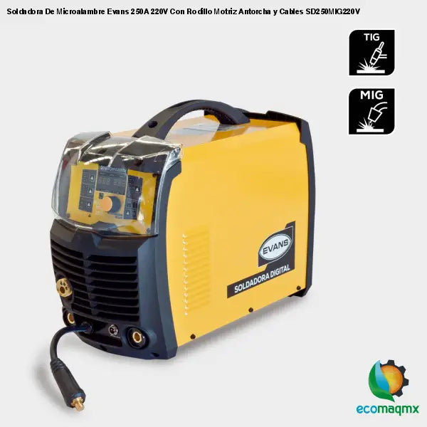 Soldadora De Microalambre Evans 250A 220V Con Rodillo Motriz