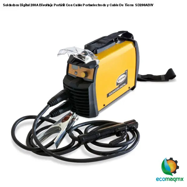 Soldadora Digital 200A Bivoltaje Portátil Con Cable