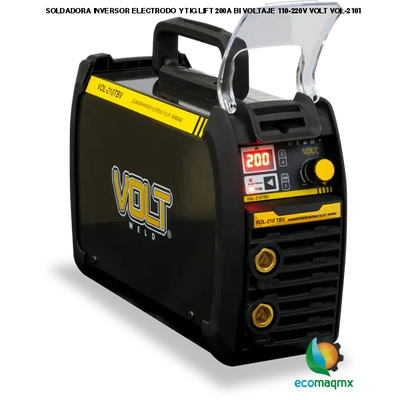 SOLDADORA INVERSOR ELECTRODO Y TIG LIFT 200A BI VOLTAJE