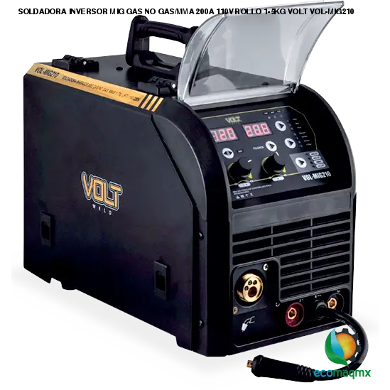 SOLDADORA INVERSOR MIG GAS NO GAS/MMA 200A 110V ROLLO 1-5KG