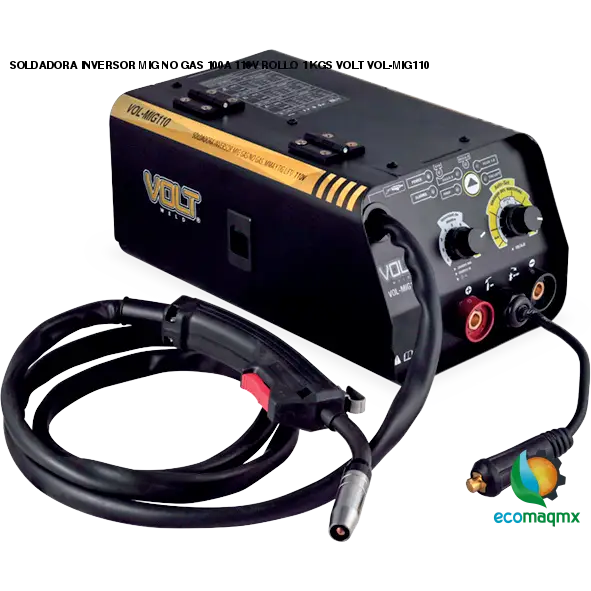 SOLDADORA INVERSOR MIG NO GAS 100A 110V ROLLO 1 KGS VOLT