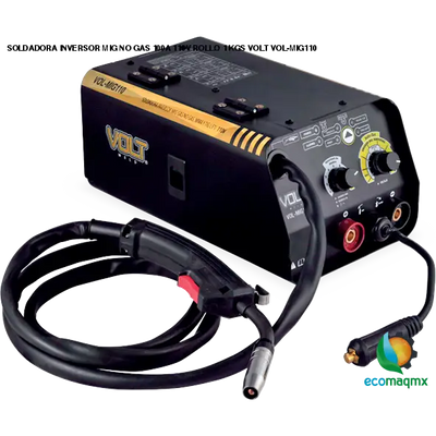 SOLDADORA INVERSOR MIG NO GAS 100A 110V ROLLO 1 KGS VOLT