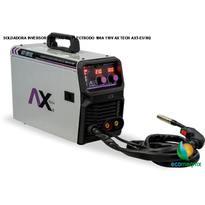 SOLDADORA INVERSOR MIG/MAG 1kg ELECTRODO 100A 110V AX TECH