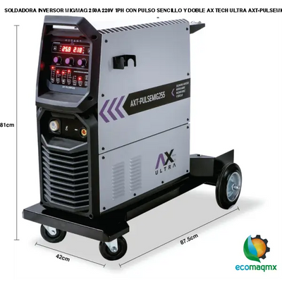 SOLDADORA INVERSOR MIG/MAG 250A 220V 1PH CON PULSO SENCILLO