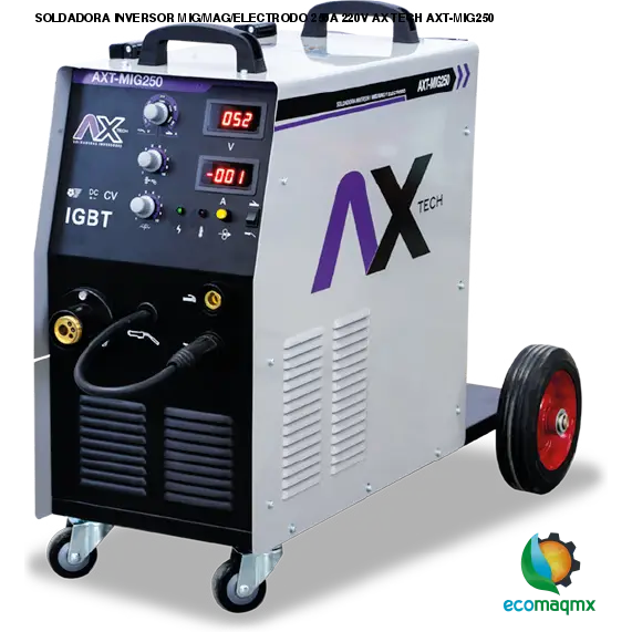 SOLDADORA INVERSOR MIG/MAG/ELECTRODO 250A 220V AX TECH
