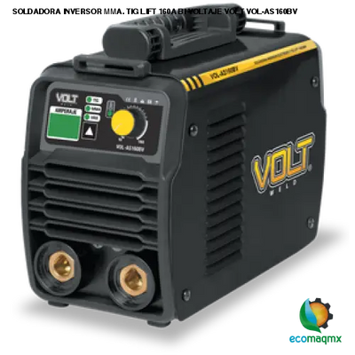 SOLDADORA INVERSOR MMA. TIG LIFT 160A BI VOLTAJE VOLT