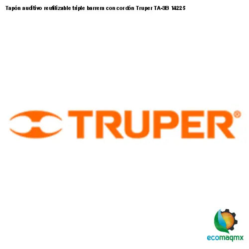 Tapón auditivo reutilizable triple barrera con cordón Truper