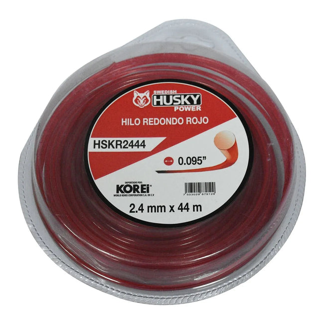 HILO REDONDO ROJO PARA DESEBROZADORA  2.4 MM (0.095") 44M - HSKR2444