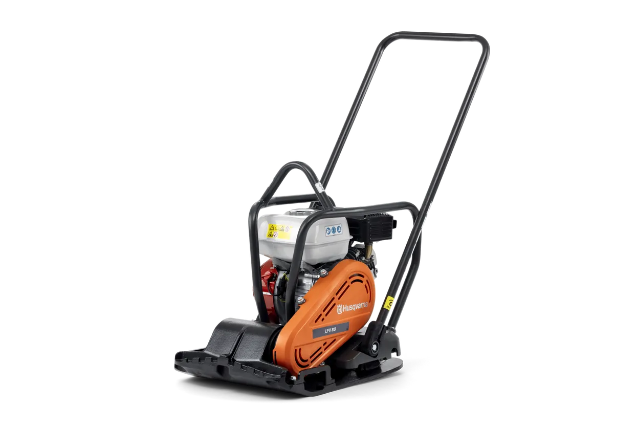 Placa Compactadora Vibratoria Husqvarna con motor Honda GX160 Modelo LFV80