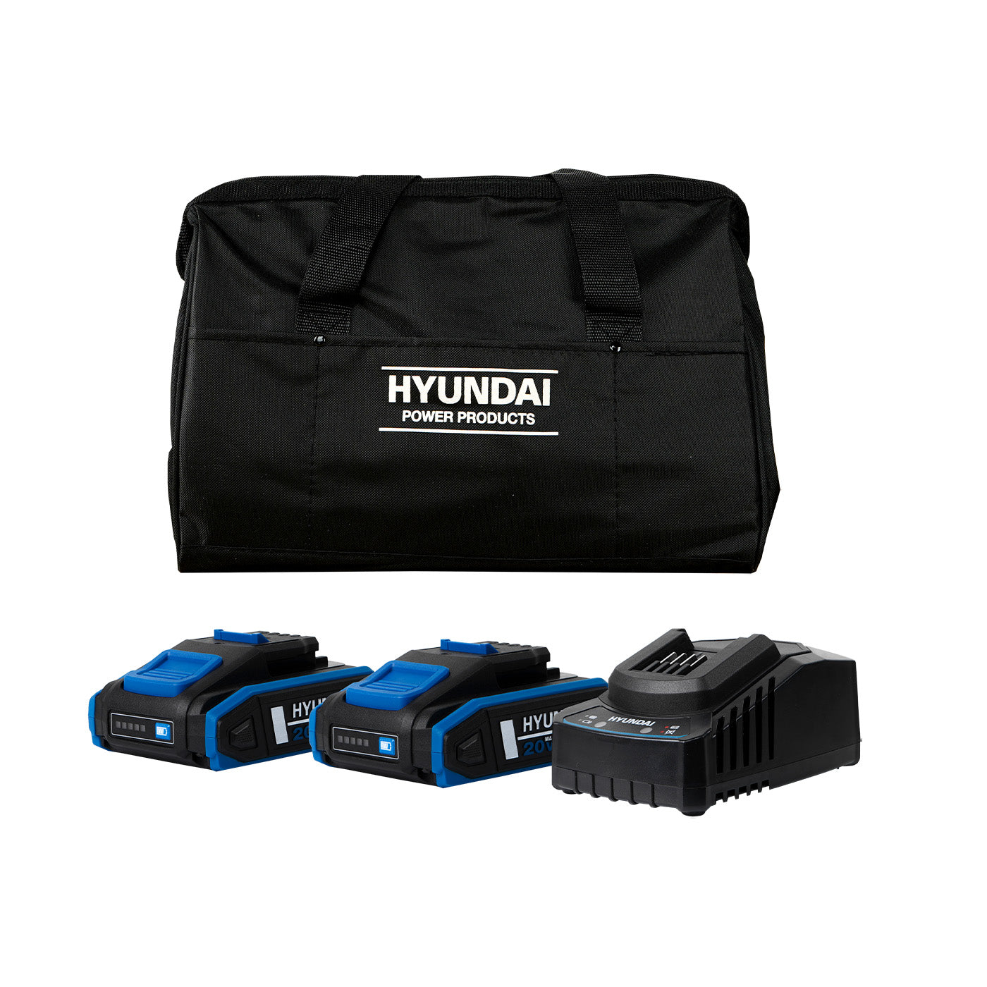 Combo Brushless Taladro De Impacto 1/2″ Y Atornillador De Impacto 1/4″ Hyundai 20v Li-Ion C/Accesorios – S01-T2B
