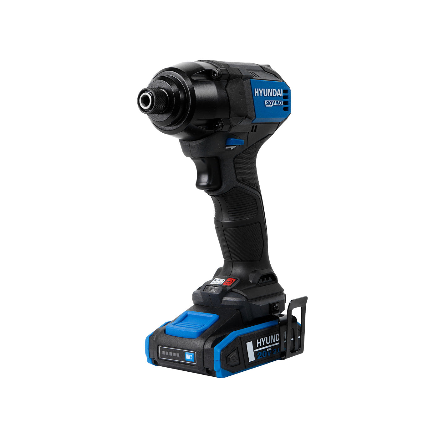 Combo Brushless Taladro De Impacto 1/2″ Y Atornillador De Impacto 1/4″ Hyundai 20v Li-Ion C/Accesorios – S01-T2B