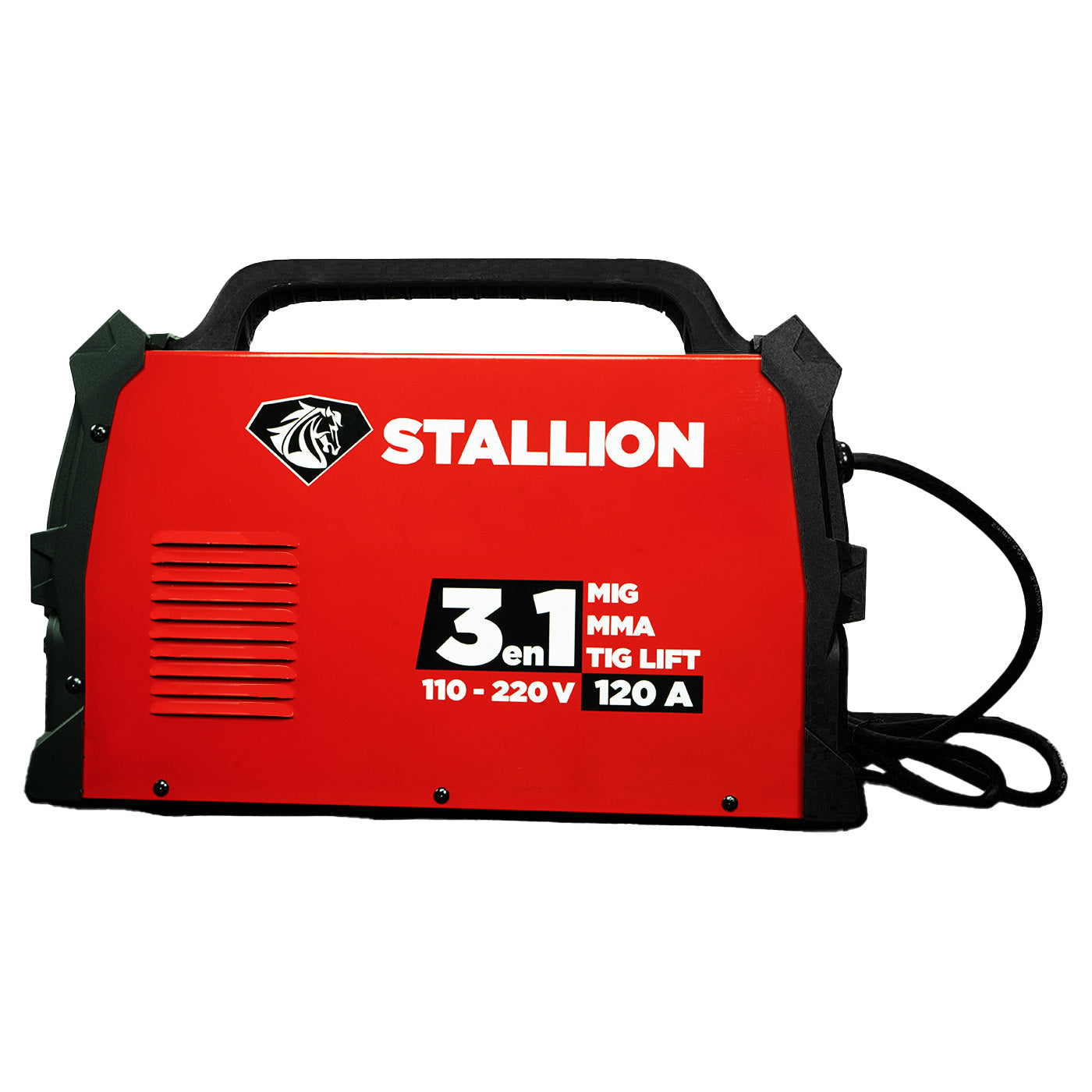 Soldadora Inverter Profesional Stallion 3 En 1 (Mig Sin Gas/Mma/Tig Lift) 110v/220v 120A – Stm135