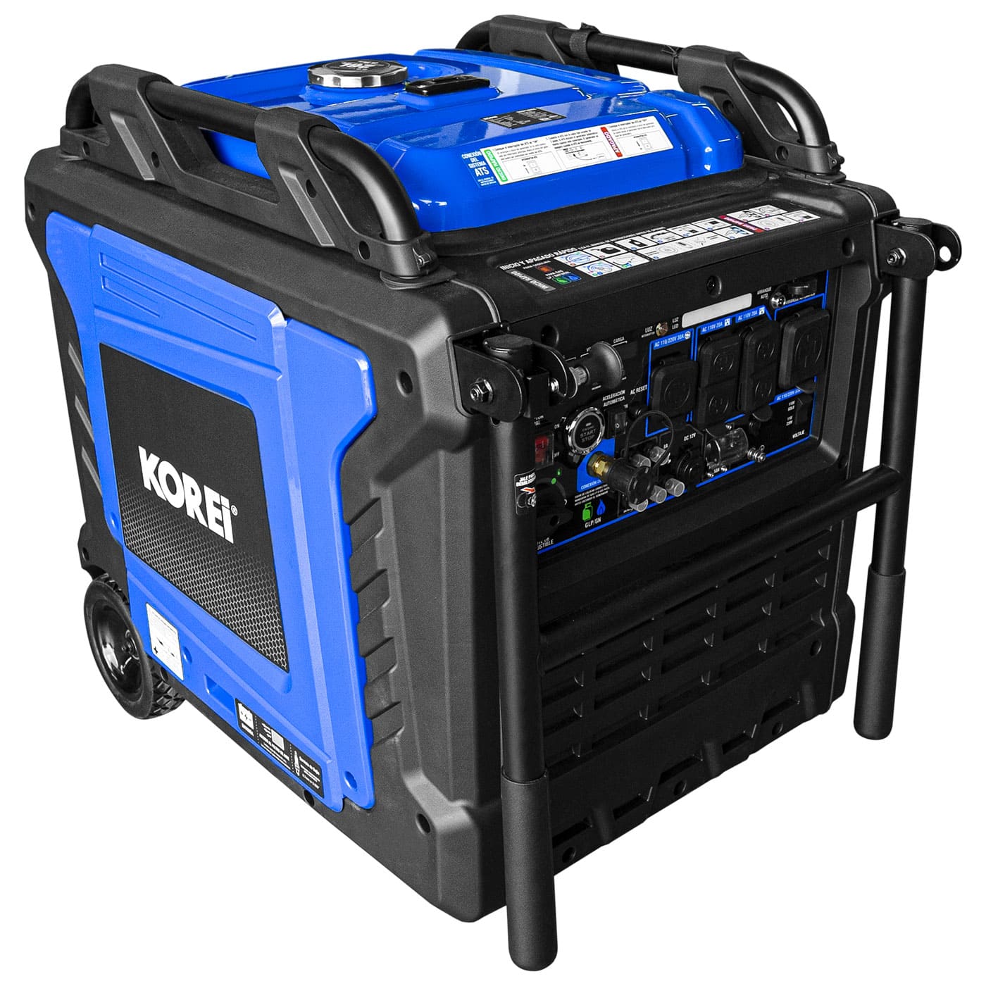 Generador Korei 10,000 Watts Inverter Profesional 3 En 1 Gasolina/Gas LP/Gas Natural – Titan10500i