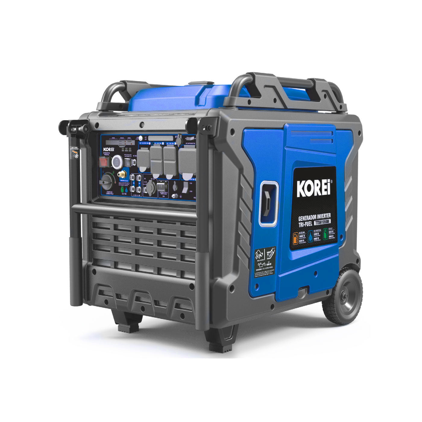 Generador Korei 10,000 Watts Inverter Profesional 3 En 1 Gasolina/Gas LP/Gas Natural – Titan10500i