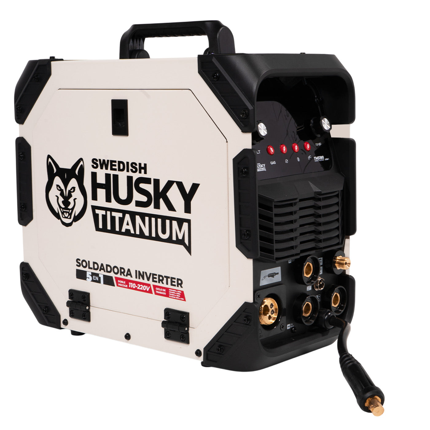 Soldadora Inverter Profesional 5 En 1 TIG/MMA/TIG LIFT/PLASMA 110v/220v SWEDISH HUSKY TITANIUM TM5180