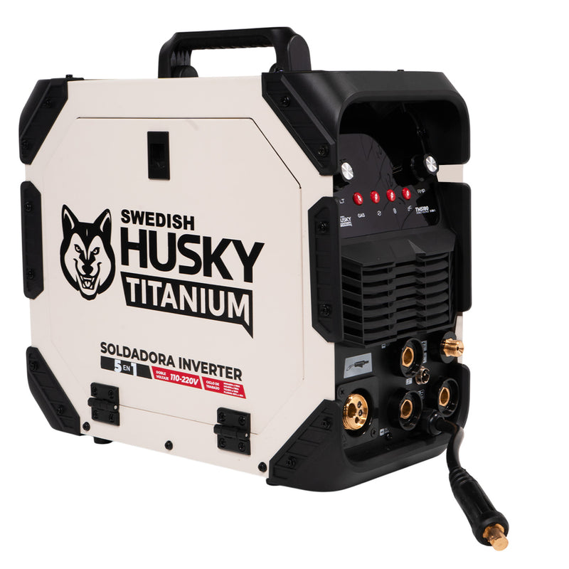 Soldadora Inverter Profesional 5 En 1 TIG/MMA/TIG LIFT/PLASMA 110v/220v SWEDISH HUSKY TITANIUM TM5180